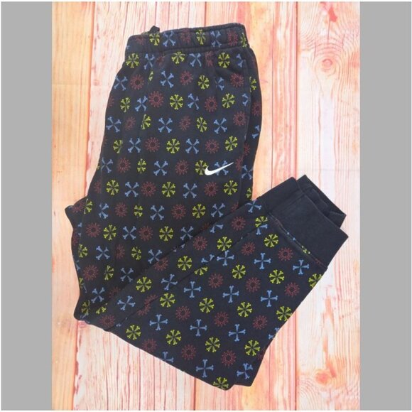 Nike Mens Black Jogger Sweatpants  XXL Black Printed - Picture 3 of 8